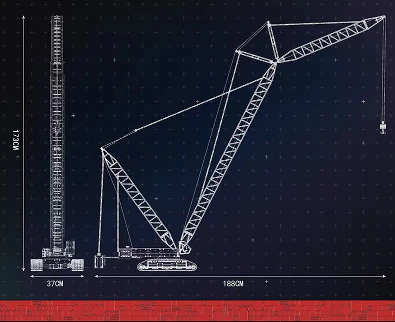 Mould King 17015 Crawler Crane Liebherr LR13000 OVP US Warehouse Version - YWOBB
