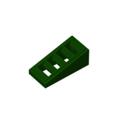 GOBRICKS GDS-838 Slope 18 2 x 1 x 2/3 with 4 Slots - YWOBB