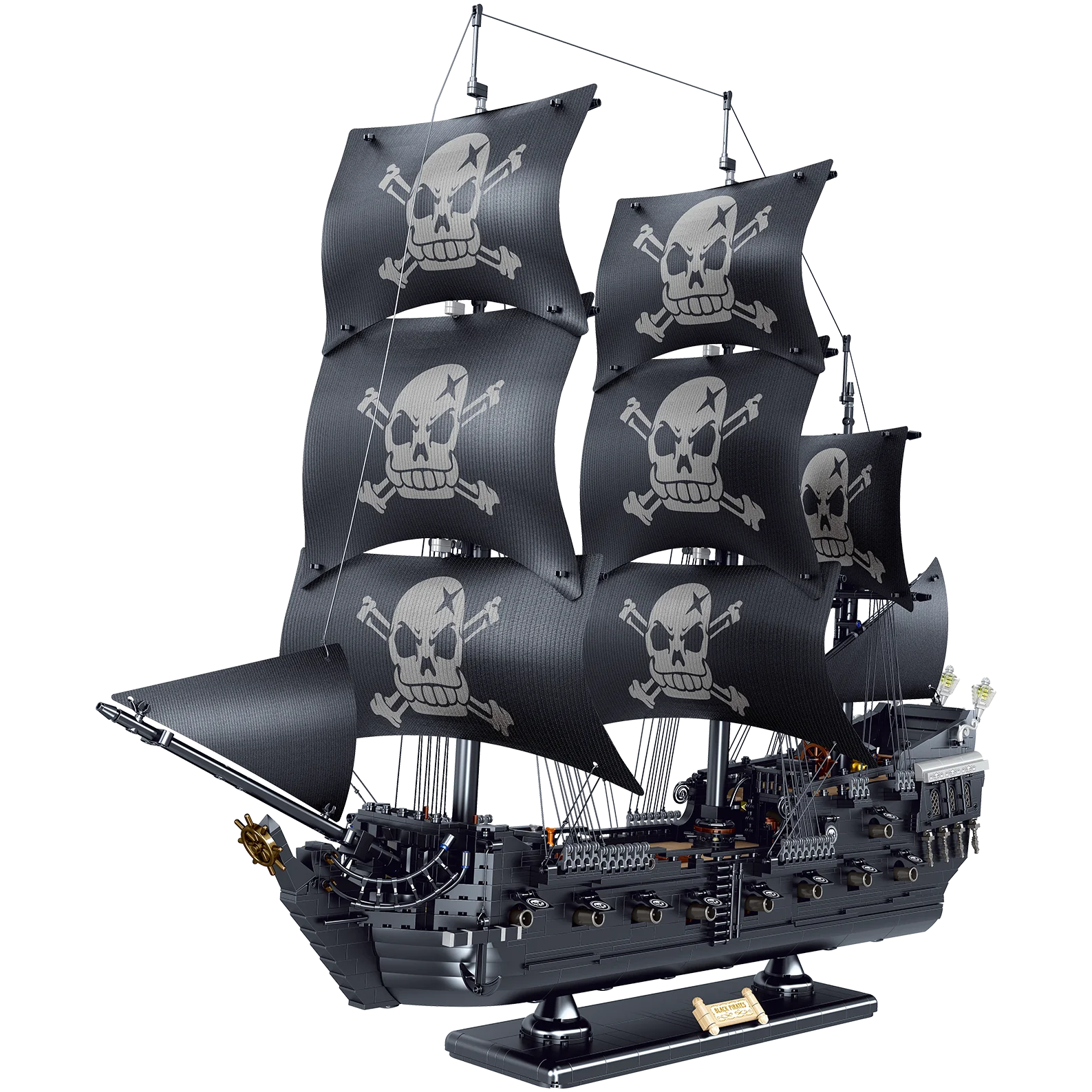 BAKA 33305 Black Pirate Ship - YWOBB