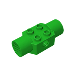 GOBRICKS GDS-1090 Brick Modified 2 x 2 with Pin Holes and 2 Rotation Joint Sockets - YWOBB