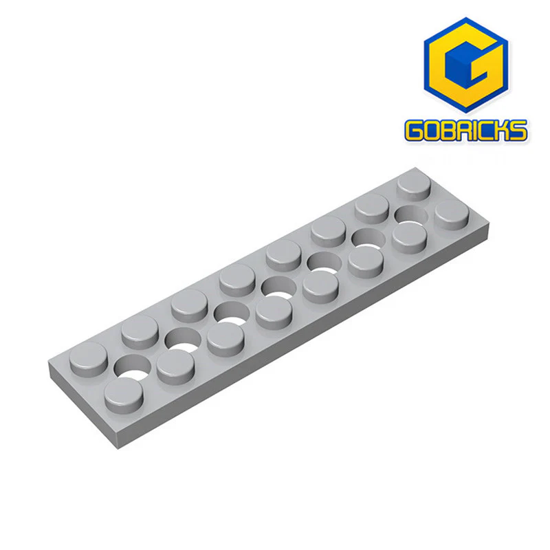 GOBRICKS GDS-699  Plate 2 x 8 with 7 Holes - YWOBB