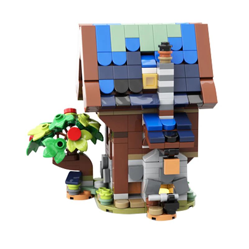 GOBRICKS MOC 133028 Mini 21325 Medieval Blacksmith - YWOBB