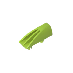 GOBRICKS GDS-2084 Vehicle Fairing 1 x 4 Side Flaring Intake with 2 Pins - YWOBB