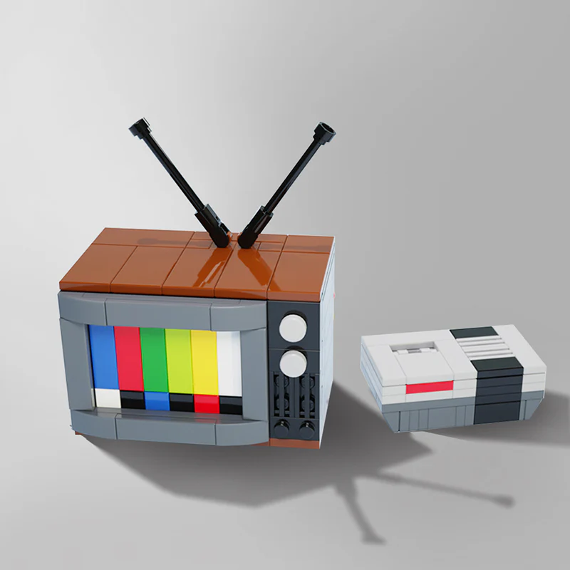 GOBRICKS MOC 80942 NES and TV - YWOBB
