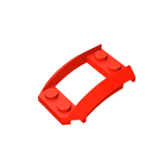 GOBRICKS GDS-1508 Wedge 4 x 3 Open with Cutout and 4 Studs - YWOBB