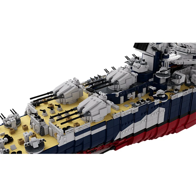 GOBRICKS MOC 163300 French Battleship Richelieu - YWOBB