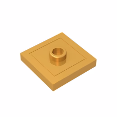 GOBRICKS GDS-805  Modified 2 x 2 with Groove and 1 Stud in Center - YWOBB