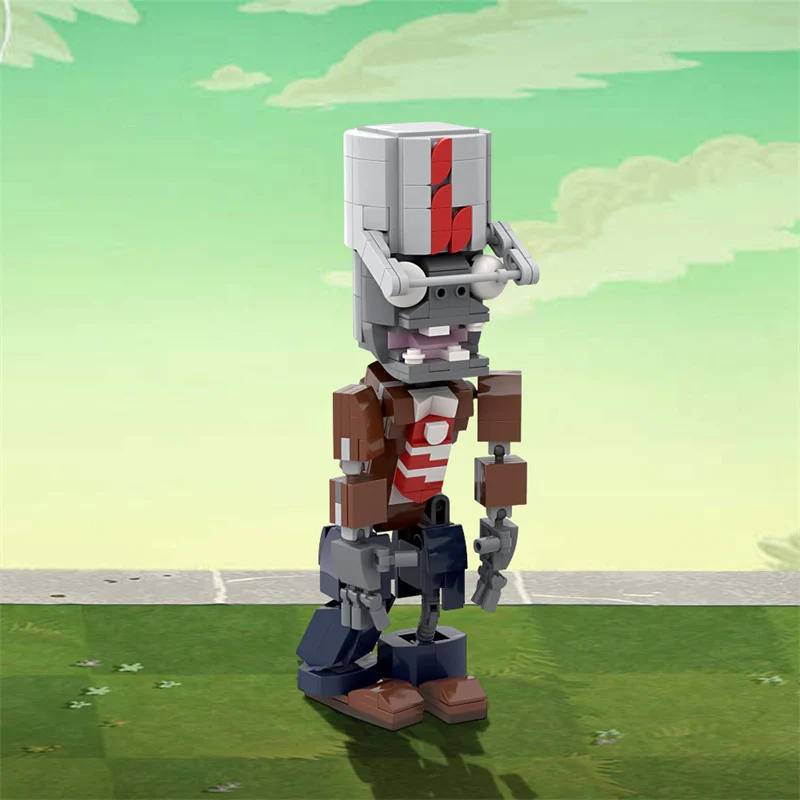 GOBRICKS MOC 156366 PVZ 2 Buckethead zombie - YWOBB