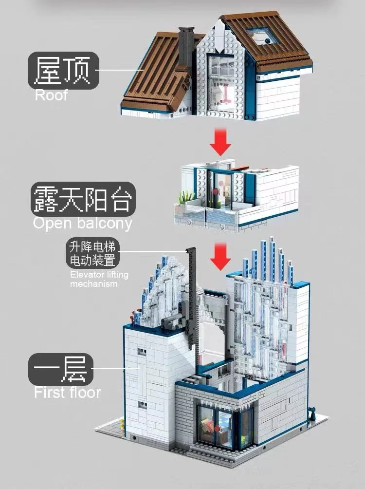 Mould King 16022 Modern Library - YWOBB