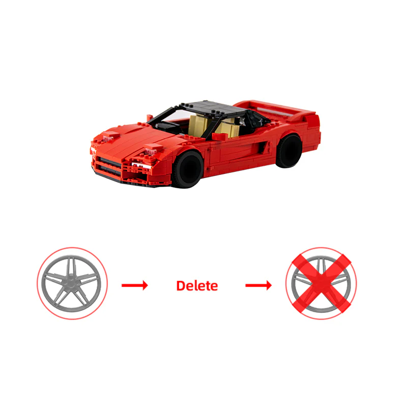 GOBRICKS MOC 93304 Honda NSX 1990 - YWOBB