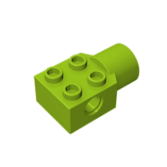 GOBRICKS GDS-1087 Brick Modified 2 x 2 with Pin Hole, Rotation Joint Socket - YWOBB