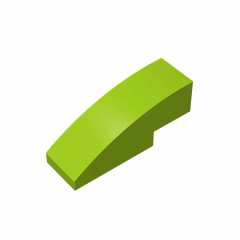 GOBRICKS GDS-657  Curved 3 x 1 - YWOBB