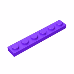 GOBRICKS GDS-505 Plate 1 x 6 - YWOBB