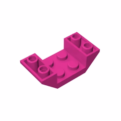 GOBRICKS GDS-683 Inverted 45 4 x 2 Double with 2 x 2 Cutout - YWOBB