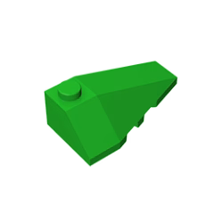 GOBRICKS GDS-754 Wedge 4 x 2 Triple Right - YWOBB