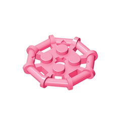 GOBRICKS GDS-1075 Modified 2 x 2 with Bar Frame Octagonal, Reinforced, Completely Round Studs - YWOBB