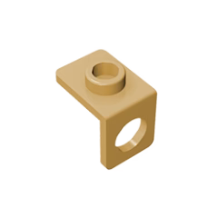 GOBRICKS GDS-1165 Minifigure Neck Bracket with Back Stud - Thin Back Wall - YWOBB