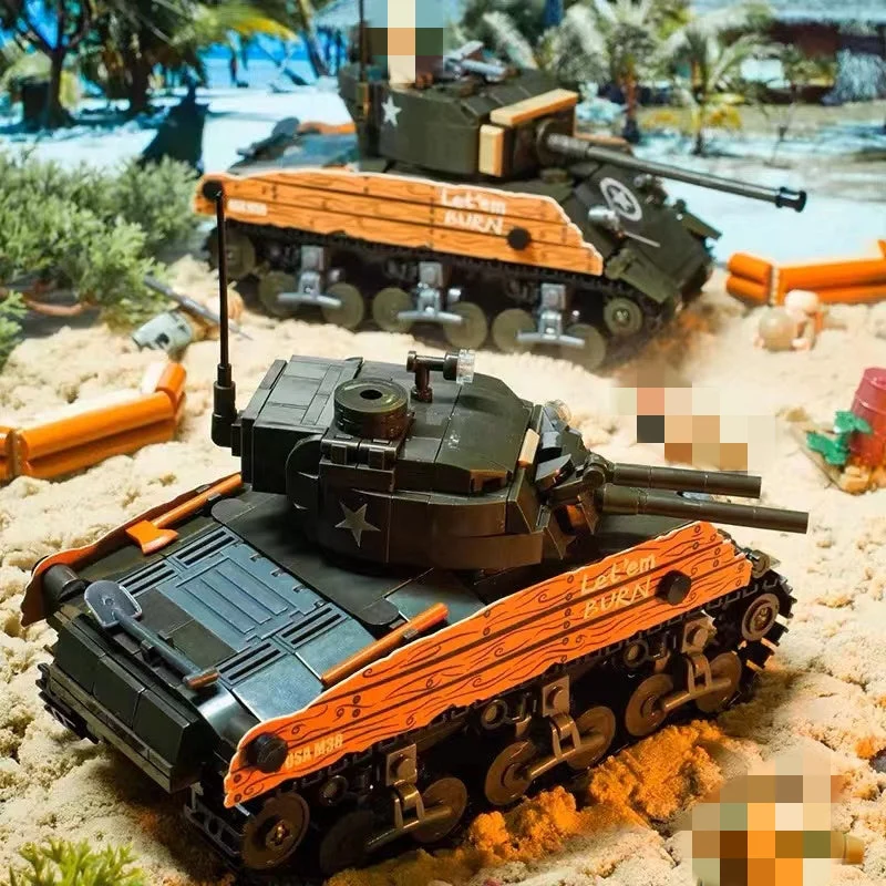 SLUBAN M38-B1110 World War II Pacific Storm: The Sherman M4A3 76W Tank - YWOBB