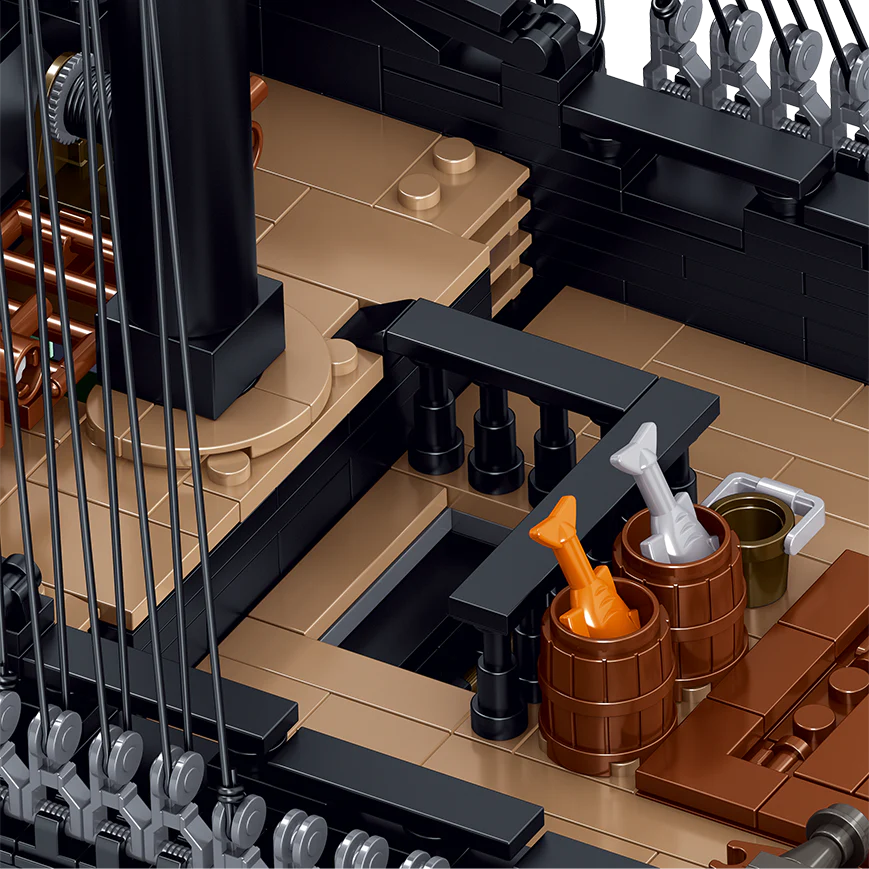 BAKA 33305 Black Pirate Ship - YWOBB