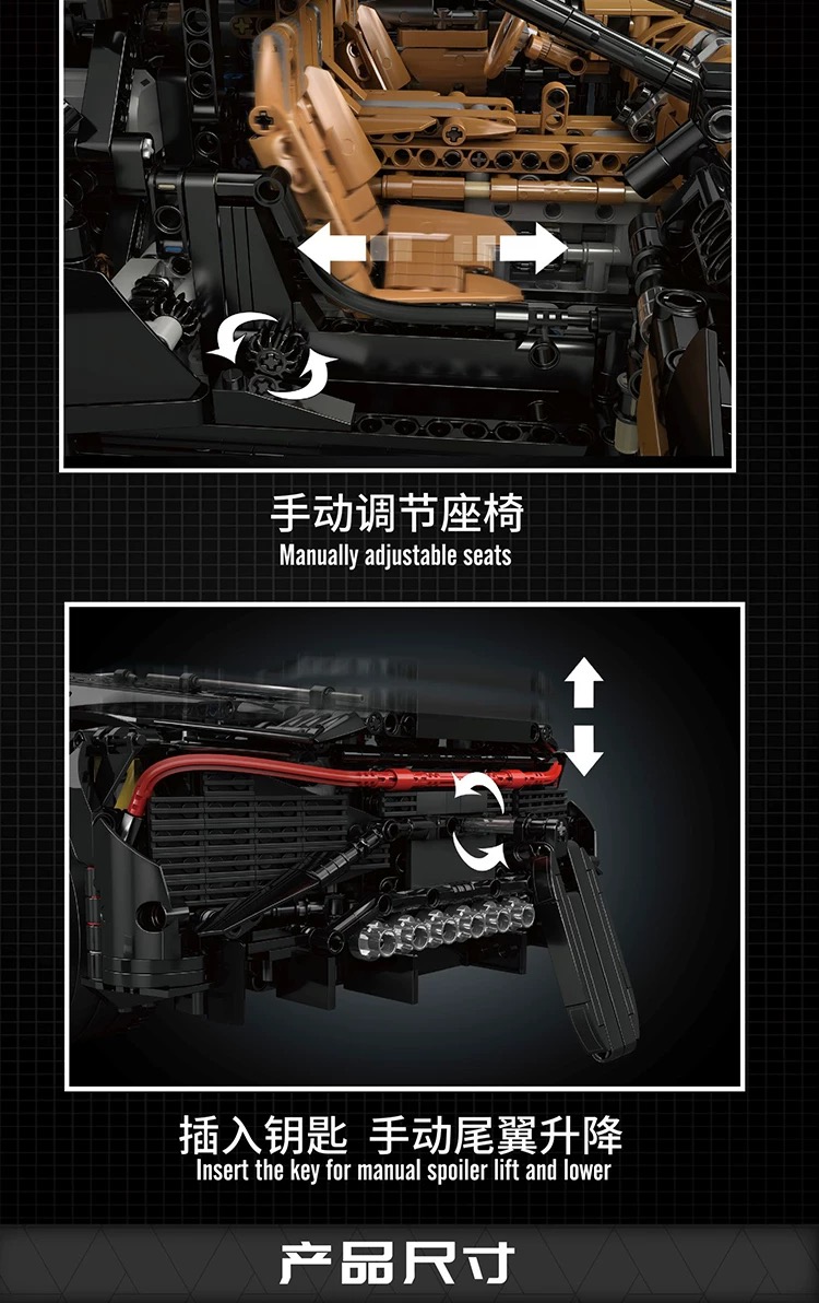 Mould King 13163S Bugatti La Voiture Noire - YWOBB