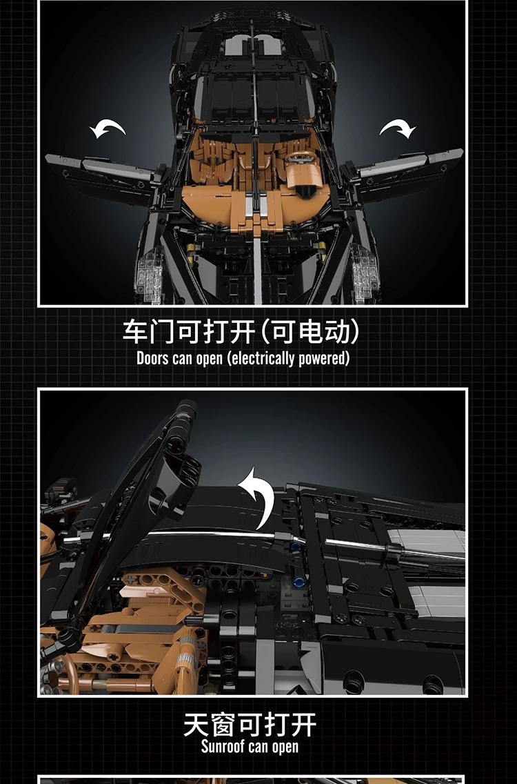 Mould King 13163S Bugatti La Voiture Noire - YWOBB