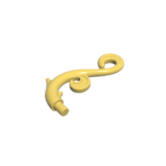 GOBRICKS GDS-90489 Plant Stem Curved with Bar Thorns  and Swirls - YWOBB