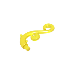 GOBRICKS GDS-90489 Plant Stem Curved with Bar Thorns  and Swirls - YWOBB