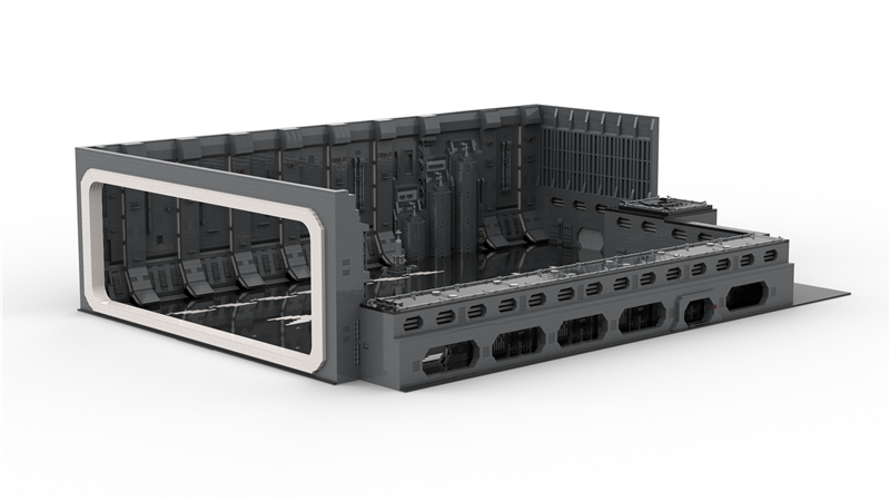 MOC 327 Death Star Docking Bay Hanger for minifig scale UCS Falcon - YWOBB