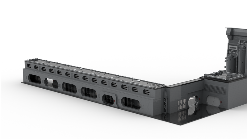 MOC 327 Death Star Docking Bay Hanger for minifig scale UCS Falcon - YWOBB