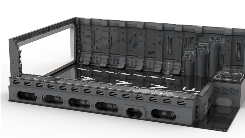 MOC 327 Death Star Docking Bay Hanger for minifig scale UCS Falcon - YWOBB