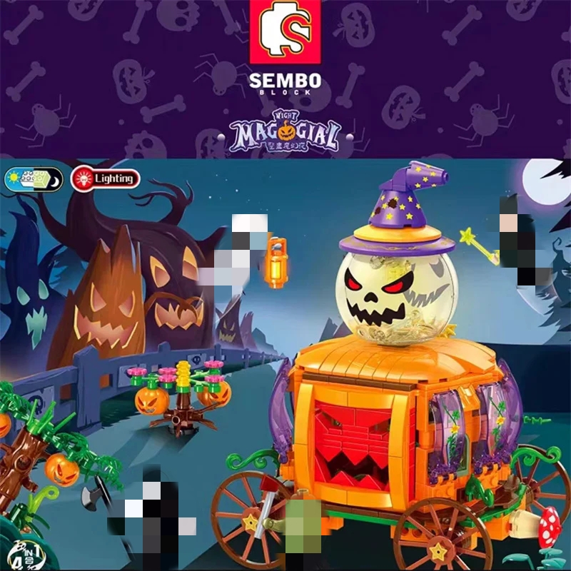 SEMBO 605017-605020 Halloween Pumpkin Car 4 in 1 - YWOBB