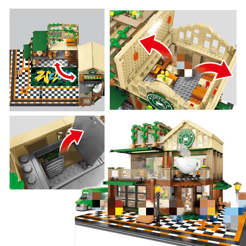 SEMBO 601093 Coffee Shop with LED lights - YWOBB