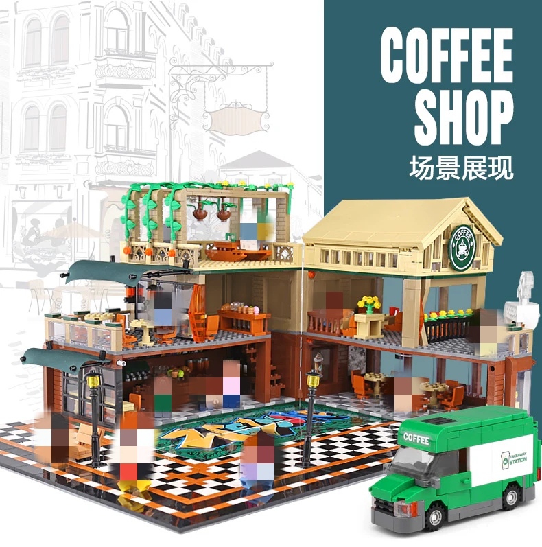 SEMBO 601093 Coffee Shop with LED lights - YWOBB