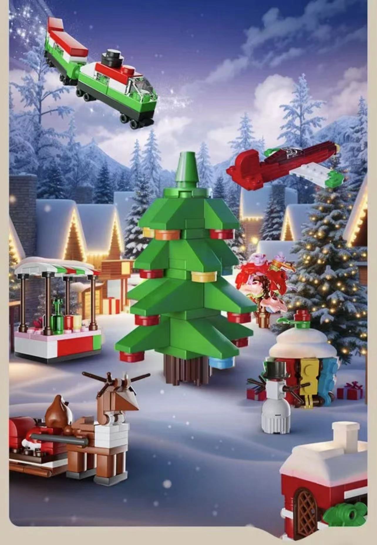 Mould King 10164 Christmas Countdown Calendar Blind Box Poke Fun - YWOBB