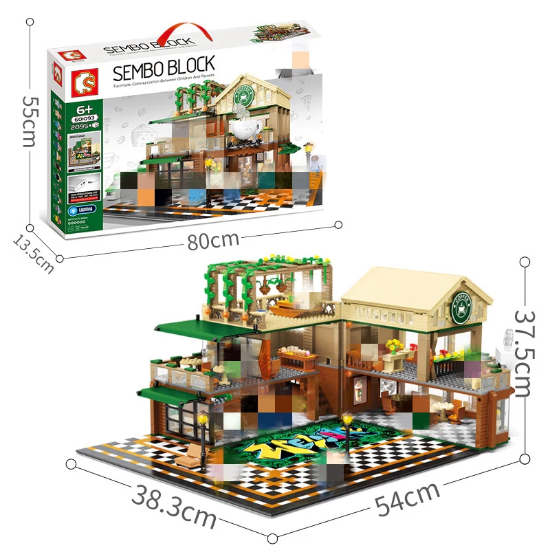 SEMBO 601093 Coffee Shop with LED lights - YWOBB