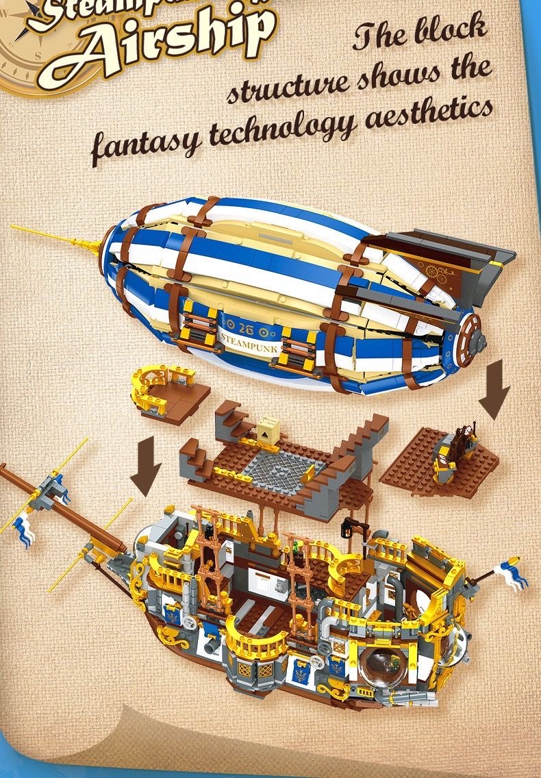 JIE STAR JJ9126 Steampunk Airship - YWOBB