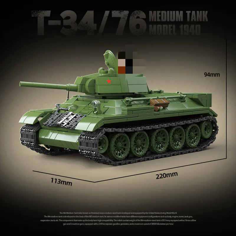 Quan Guan 100276 T34/76 Medium Tank (1940 Model) - YWOBB