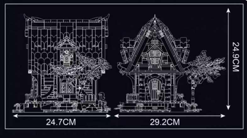 Mould King 16054 Midage World Log Cabin - YWOBB