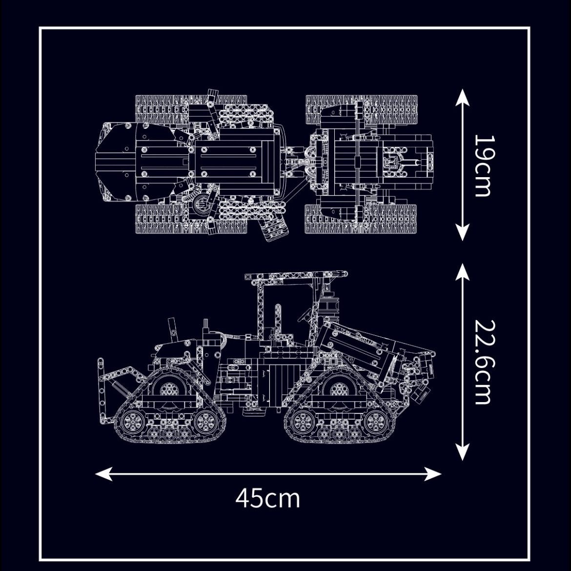 Mould King 18020S Pneumatic Crawler Tractor - YWOBB
