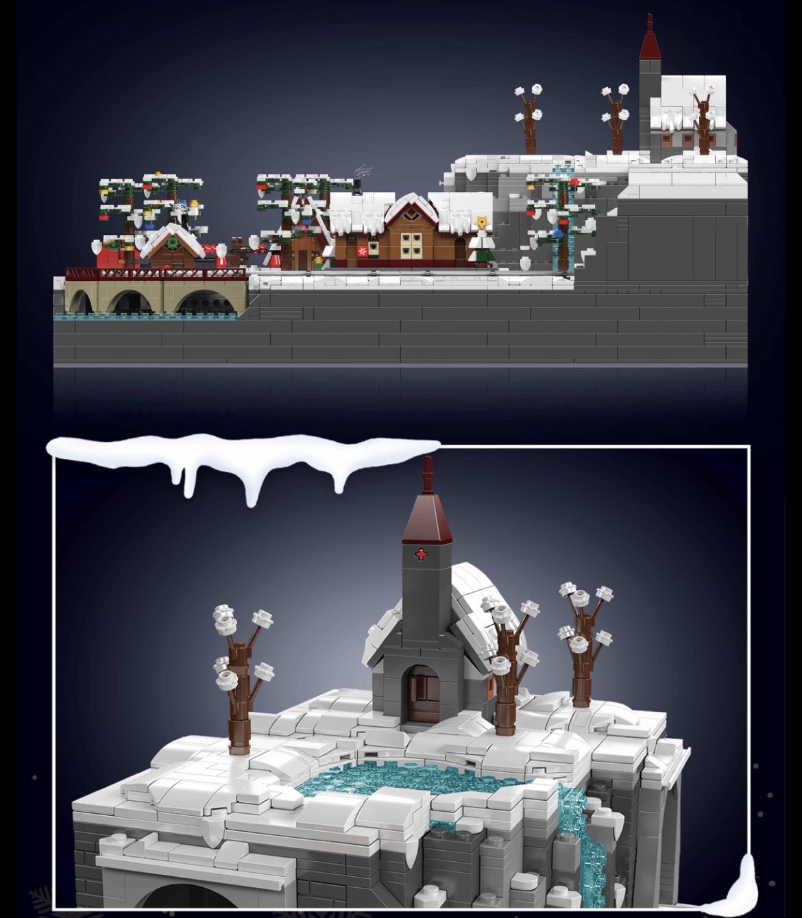 Mould King 12029 Christmas Train Fun Park - YWOBB