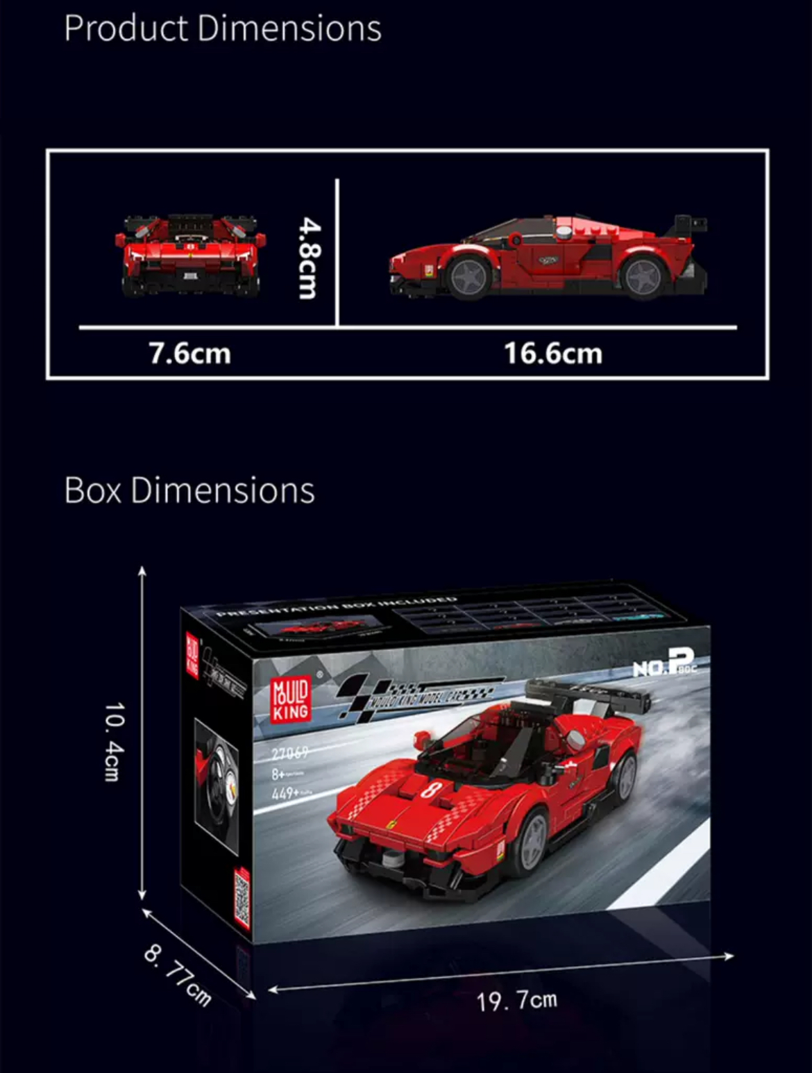Mould King 27069 P80C supercar - YWOBB
