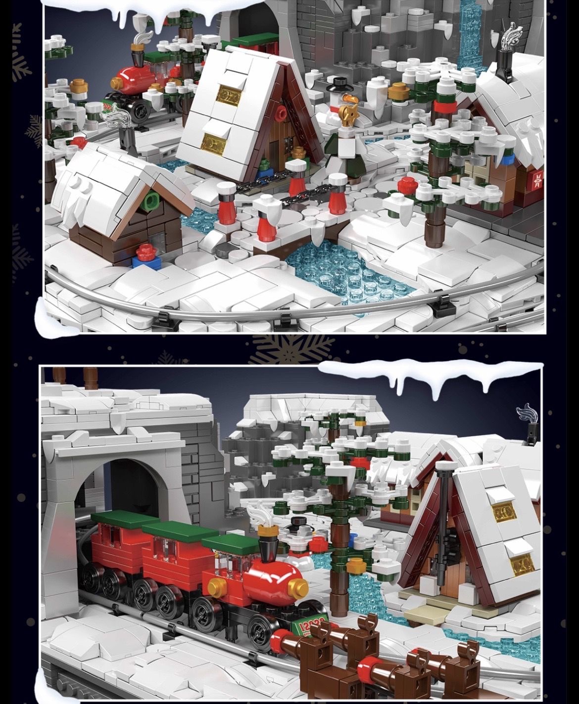 Mould King 12029 Christmas Train Fun Park - YWOBB