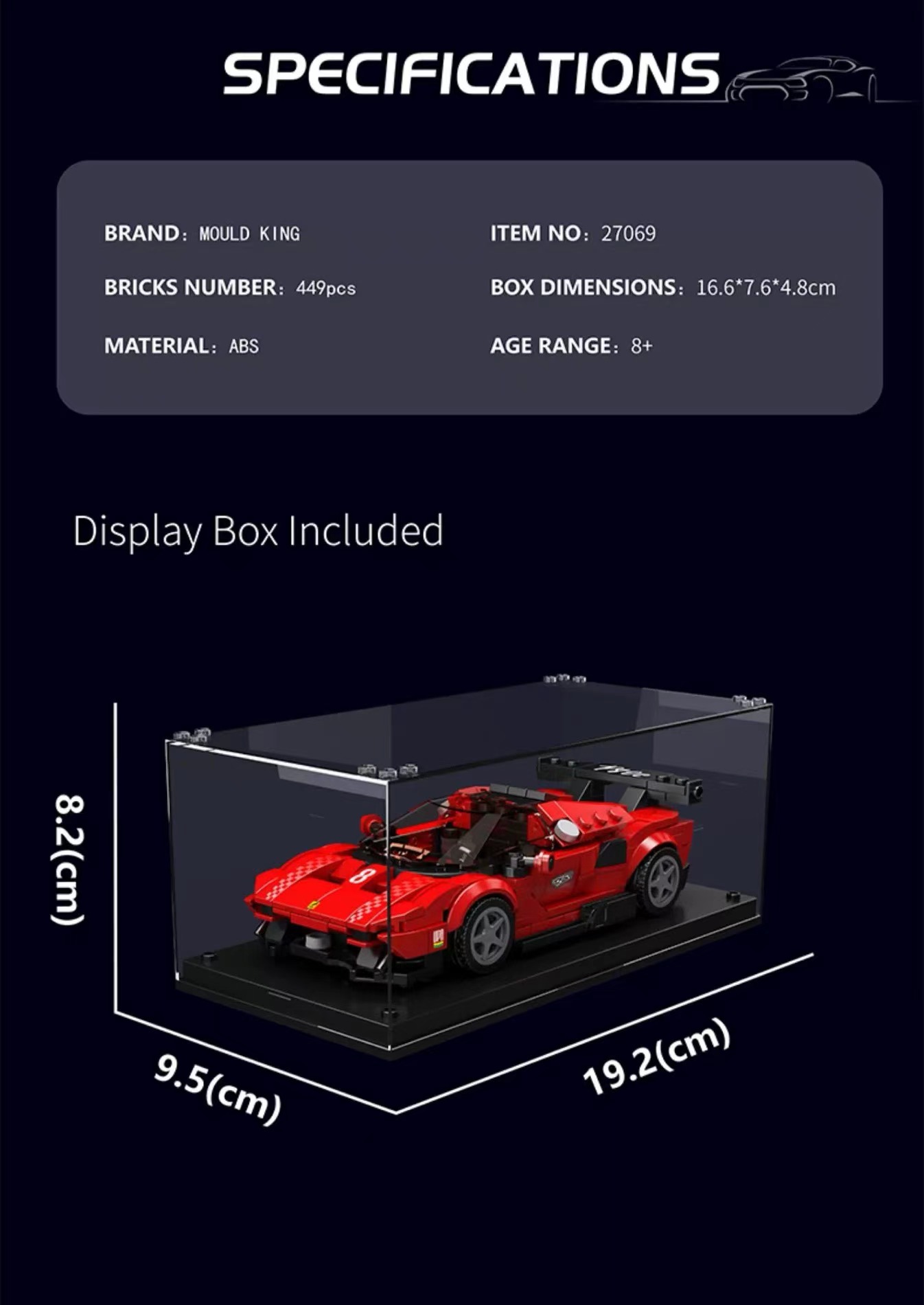 Mould King 27069 P80C supercar - YWOBB