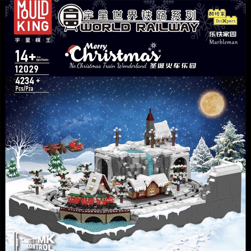 Mould King 12029 Christmas Train Fun Park - YWOBB