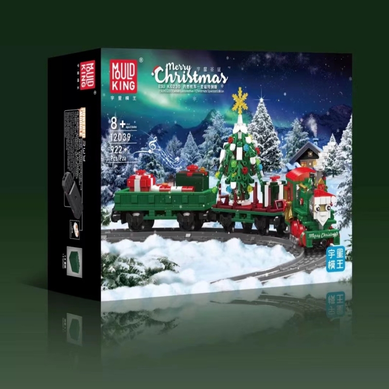 Mould King 12039 Christmas special edition train ESU KG230 diesel locomotive - YWOBB