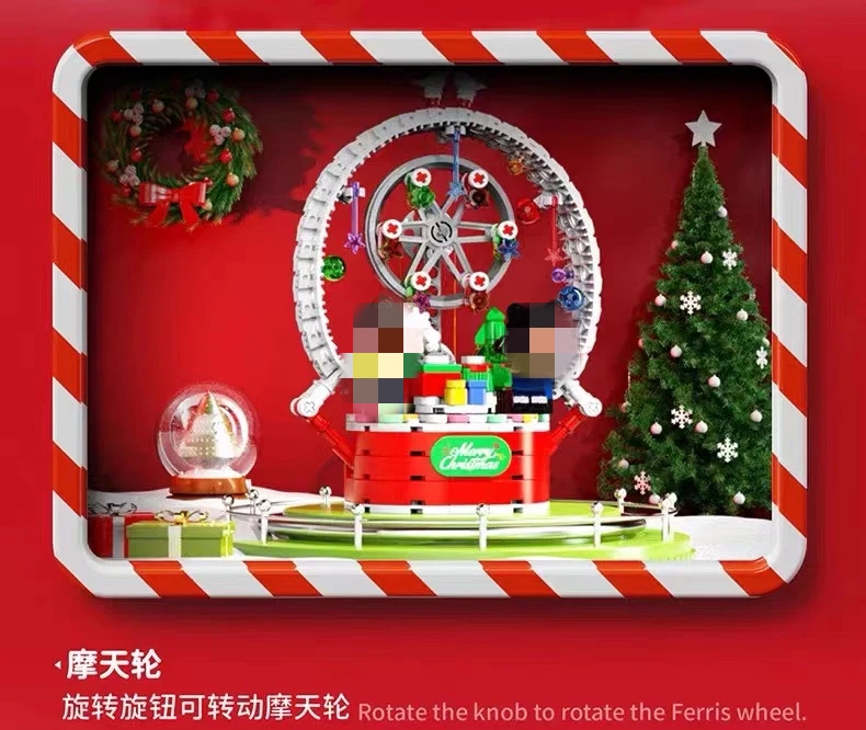 Small Angle JD010 Christmas Rotating Ferris Wheel - YWOBB