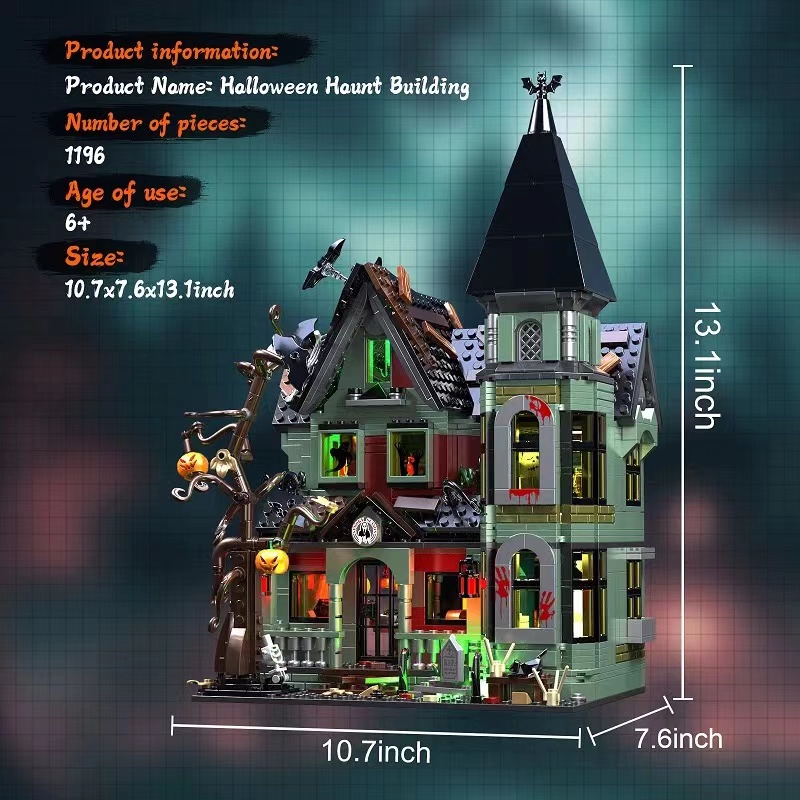 MOC F-C9987 Halloween Haunted House - YWOBB