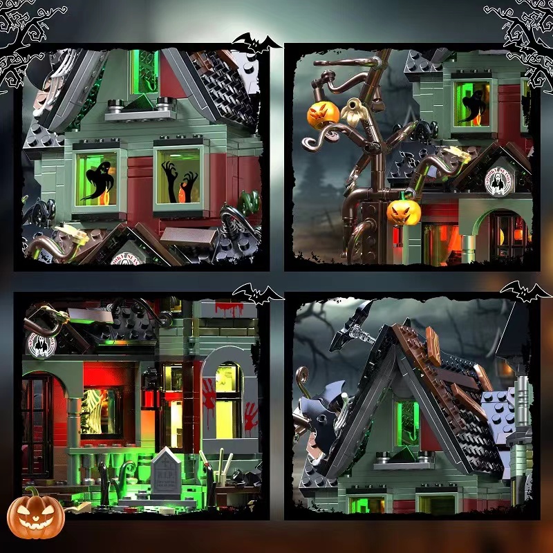 MOC F-C9987 Halloween Haunted House - YWOBB