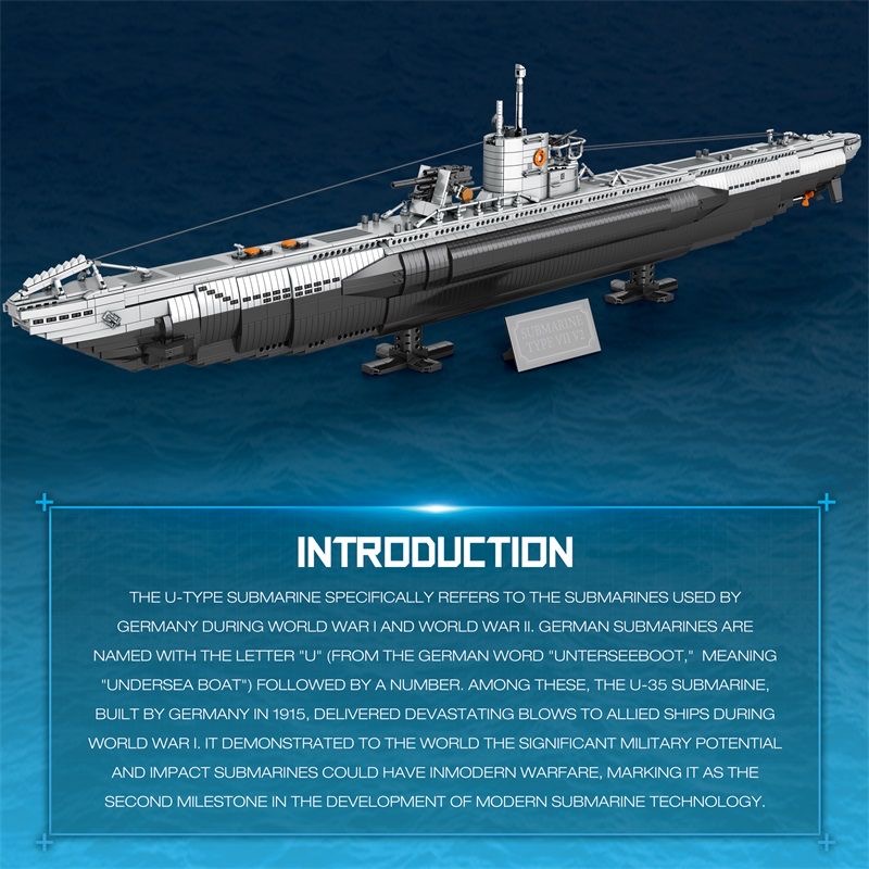 Reobrix 33050 Undersea Boat Next-Generation Strategic U-Type Submarine - YWOBB