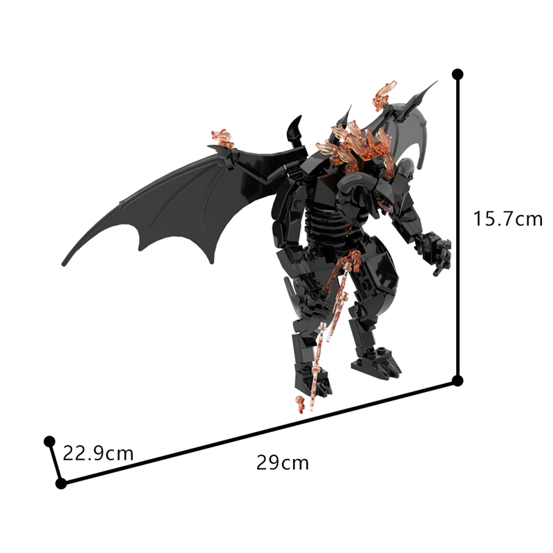 GOBRICKS MOC A1478 Lord of the Rings-Little Balrog - YWOBB